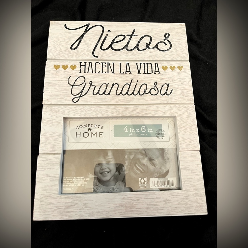 Charming White Picture Frame with Heart Accents